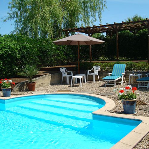 12 x 6 m fenced pool and sun deck